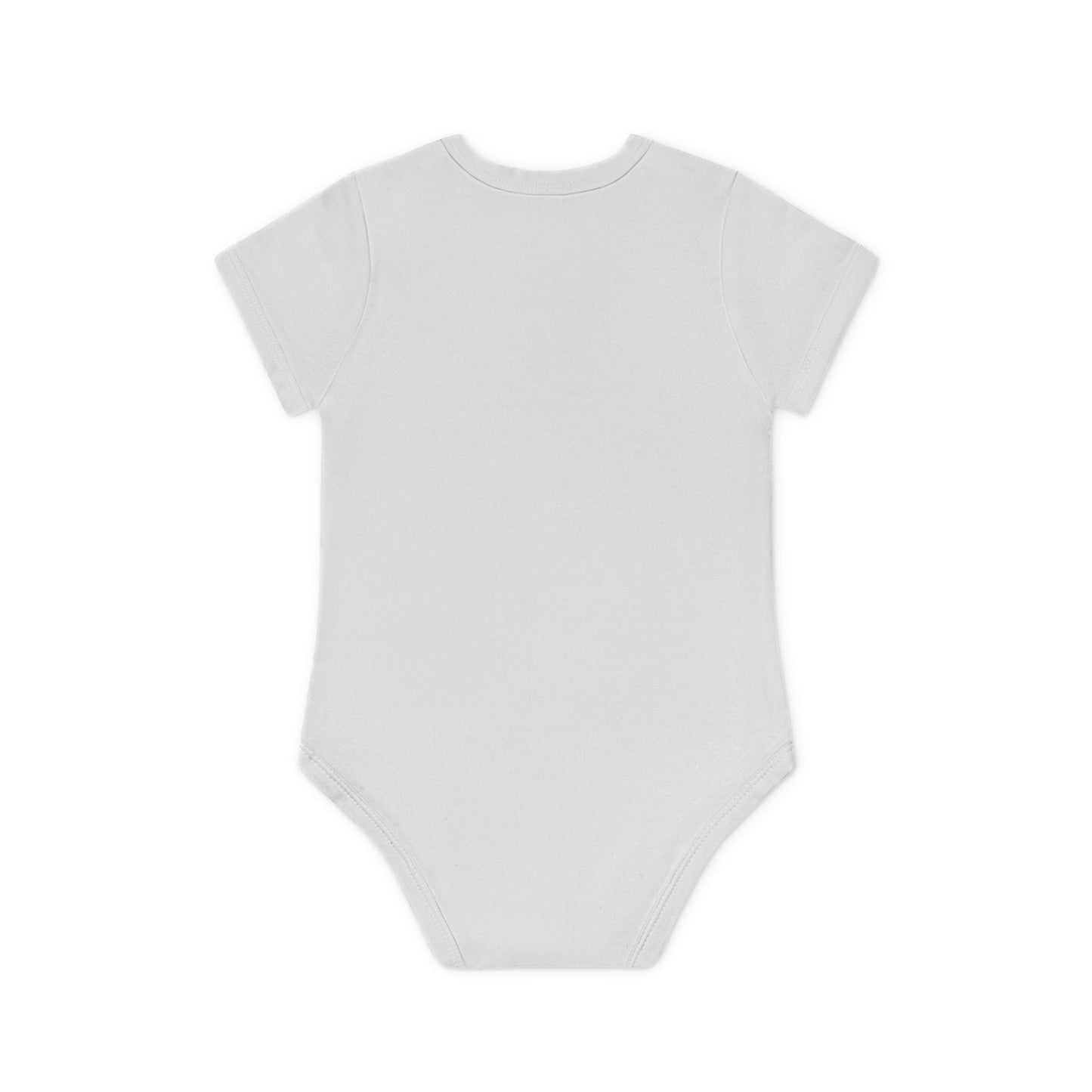 Cute Organic Baby Bodysuit - "Olive & Cookie" Take It Slow Design
